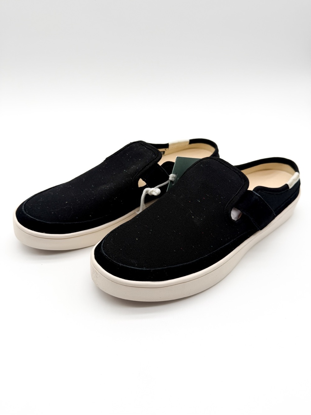 Revitalign Sunbird Orthotic Slip On Canvas Mule Multicolor Flecks Black 9 NEW